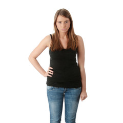 Obraz premium Angry young woman