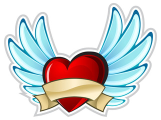 Heart with wings