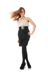 Young elegant woman in dress