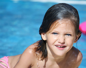 child swimming