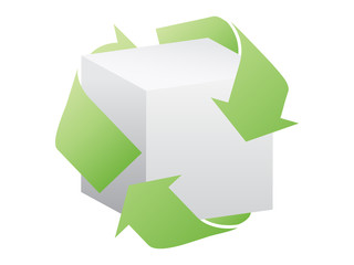 Fototapeta premium recycling box vector illustration