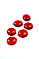 Red glass - decoration for interior