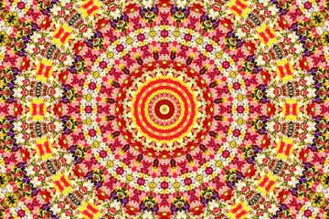Flowers background - kaleidoscope