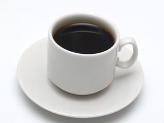 white coffee cup, isolated