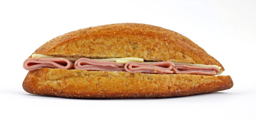 Small ham and cheese sandwich
