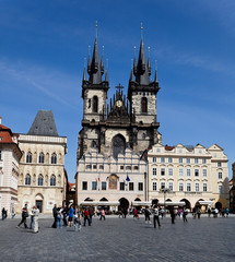 Fototapeta premium Prague, Old Town Square, Tyn Church