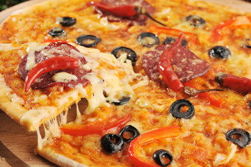 pizza with cheese
