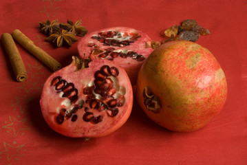 stileben Winter Granatapfel, Zimt, Sternanis, kandis