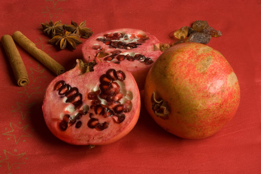 stileben Winter Granatapfel, Zimt, Sternanis, kandis
