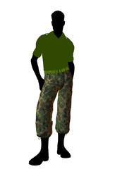 Male Soldier Illustration Silhouette