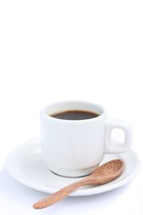 A cup of black coffee