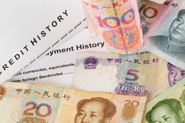 Credit history. Financial concept