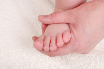 Making massage of children's foot