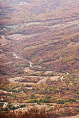 distant road in mountains