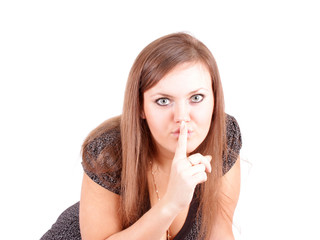 woman the portrait, isolated.