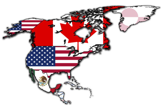 NAFTA countries map