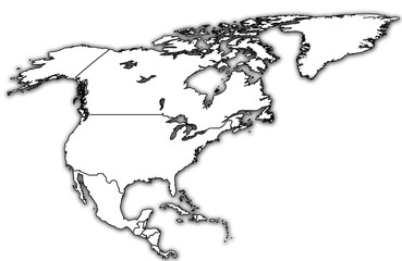 north america political map