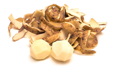 Potatos and peelings