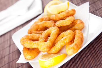 tasty fried calamari