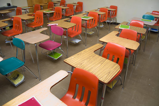 Empty School Desks