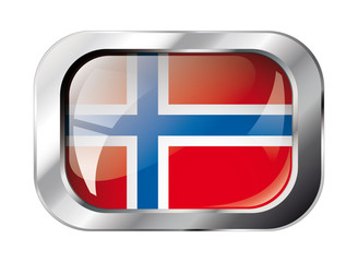 norway shiny button flag vector illustration. Isolated abstract