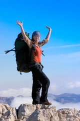 Hiker in autumn