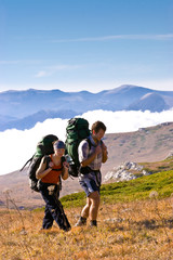 Fototapeta premium Hiking in the Crimea mountains