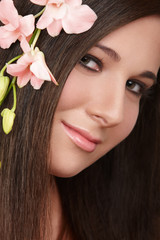 Naklejka premium Straight hair