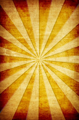 abstract yellow vintage grunge background with sun rays