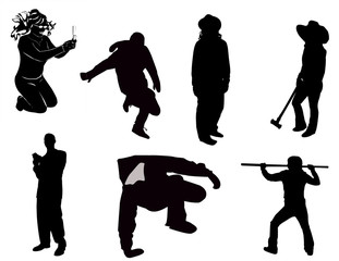 Multiple People Silhouettes