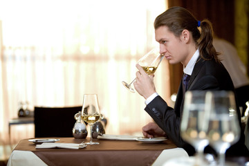 Man in restaurant