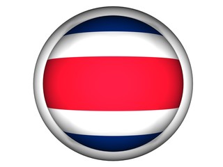 National Flag of Costa Rica | Button Style |