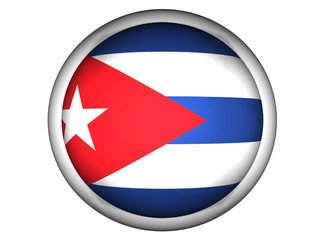 National Flag of Cuba | Button Style |
