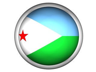 National Flag of Djibouti | Button Style |