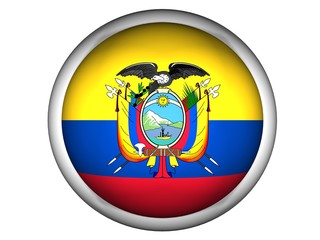 Fototapeta premium National Flag of Ecuador | Button Style |