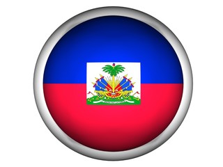 Obraz premium National Flag of Haiti | Button Style |