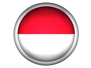 Fototapeta premium National Flag of Indonesia | Button Style |