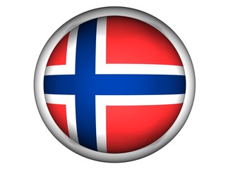National Flag of Norway | Button Style |