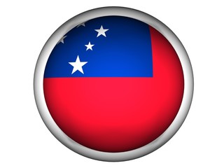 Naklejka premium National Flag of Samoa | Button Style |