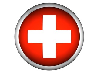 National Flag of Switzerland | Button Style |