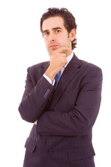 portrait of young business man, isolated on white
