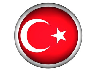 National Flag of Turkey | Button Style |