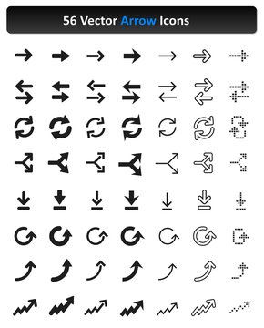 56 Vector Arrow Icons