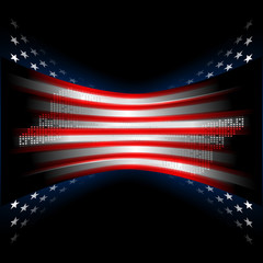 Stars and Stripes american flag, illustration