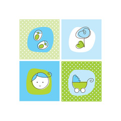 Baby boy arrival card