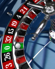 Obraz premium Casino, roulette wheel