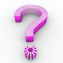 Pink books question mark