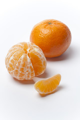 Tangerine and a peeled one