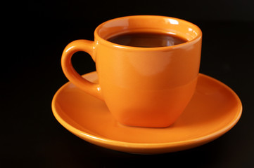 Yellow cup of coffee