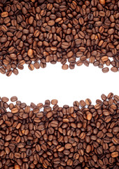 Brown roasted coffee beans